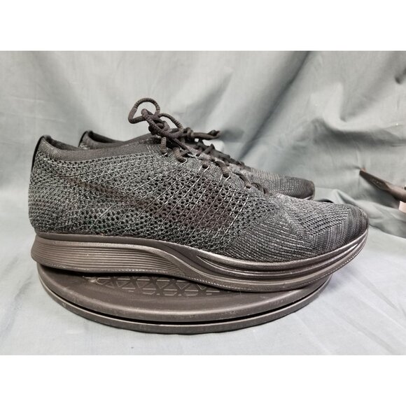 Nike Flyknit Racer Triple Black Sneakers Mens Size 11.5 NEW NO BOX! main image 5
